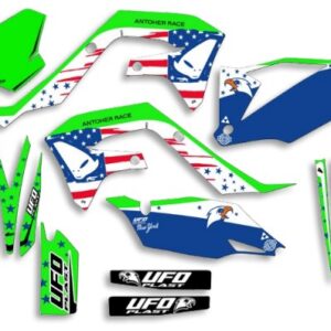 UFO Graphic Kit KX250F 2021-,KX450F 2019- Patriot Neon Green