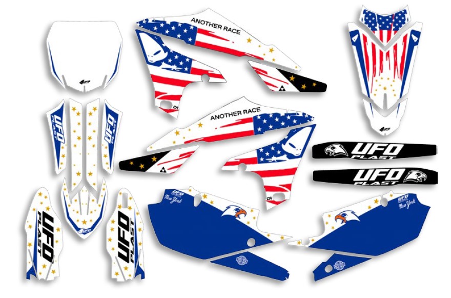 UFO Graphic Kit YZ 250F 2019- /450 2018- Patriot White