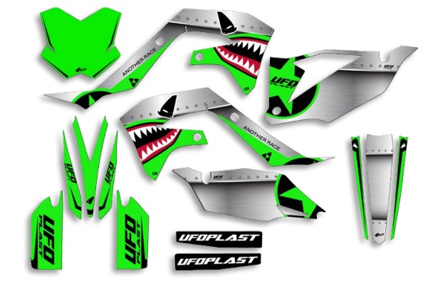UFO Graphic Kit KX250F 2021-,KX450F 2019- Thunder Neon Green