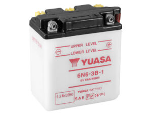 Yuasa akku, 6N6-3B-1 (cp) Happopatruuna mukana (6)