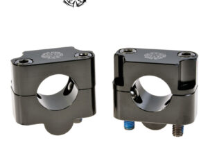 Timeless Ohjaustangon kiinnikepari, Fat Bar, 28,6mm, Musta