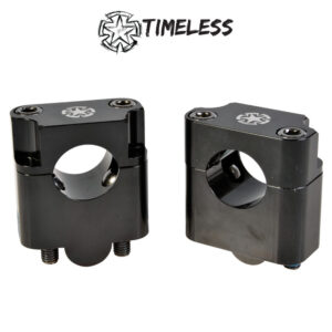 Timeless Ohjaustangon kiinnikepari/korotuspala, 22mm->28,6mm +35mm, Musta