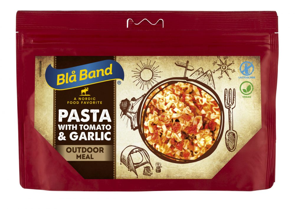 Blå Band Ruoka Pasta tomaatilla ja valkosipulilla