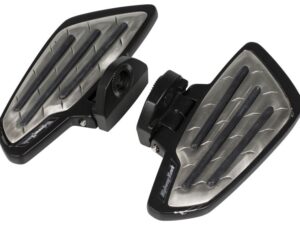 Floorboard Set New Tech Glide Passenger Black Metal