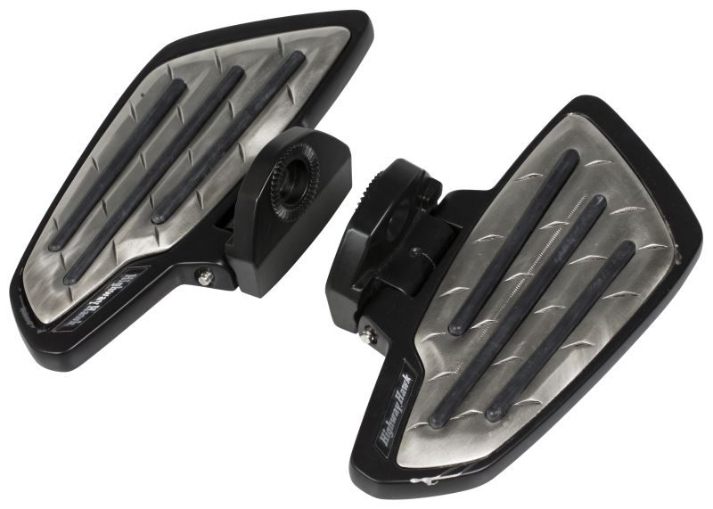 Floorboard Set New Tech Passenger Black Metal