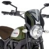 Puig Windshield Retrovision Scrambler 15-17 Black/Sm