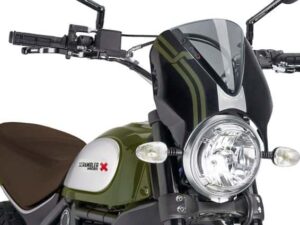 Puig Windshield Retrovision Scrambler 15-17 Black/Sm