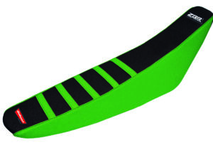 Polisport Seat Cover KXF250(13-16) KXF450(12-15) zebra Green/black (25)