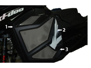 Frogzskin Ski-Doo XM Clutch Side Panel Vent Kit 2013-18 (3pc)