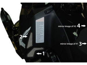 Frogzskin Ski-Doo XM Footwell Vent Kit 2013-14 (4pc)