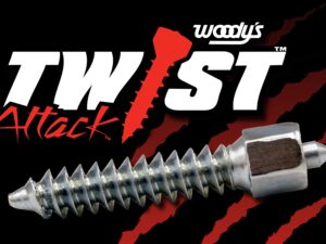 WoodyŽs 32mm Attack Carbide Nastaruuvi 100kpl +asenn. työkalu.