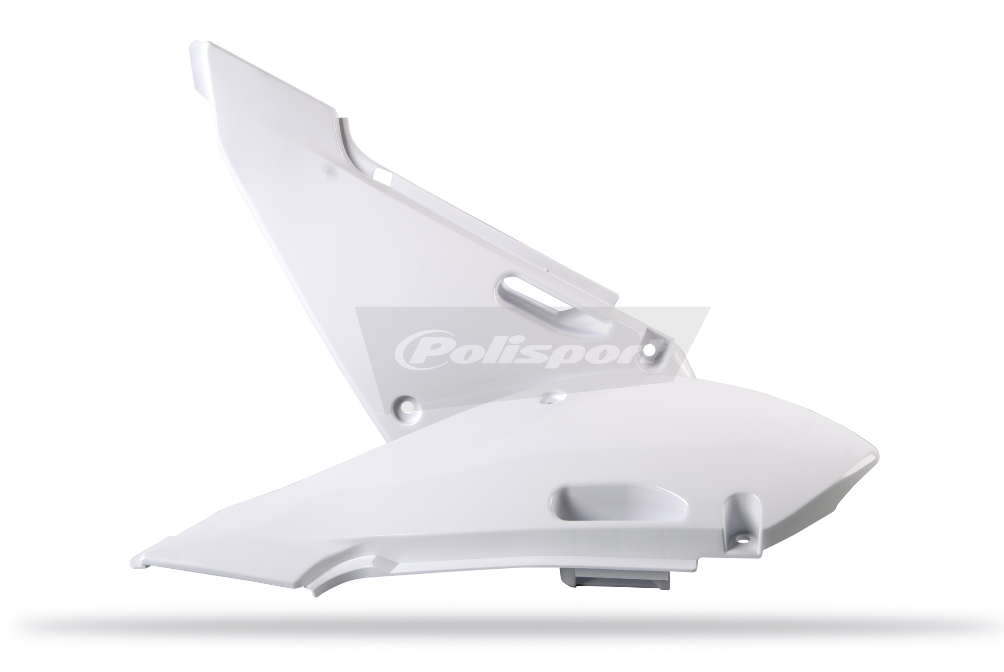 Polisport side panel KX65(00-->)KLX110(02-09)/RM65(03-05)/DR-Z110 white (6)