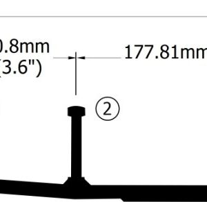 Sno-X Ripper Four Ohjausrauta pari 4" Kovametalli