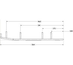 Sno-X Ripper Four Ohjausrauta pari 4" Kovametalli