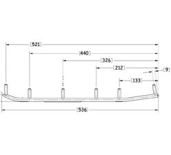 Sno-X Ripper Four Ohjausrauta pari 4" Kovametalli