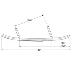 Sno-X Ripper Four Ohjausrauta pari 4" Kovametalli