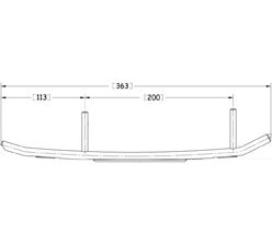 Sno-X Ripper Four Ohjausrauta pari 4" Kovametalli