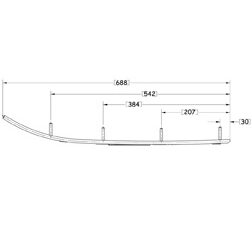 Sno-X Ripper Four Ohjausrauta pari 4" Kovametalli (881-4266 korvaa)