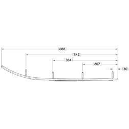 Sno-X Ripper Four Ohjausrauta pari 4" Kovametalli (881-4266 korvaa)
