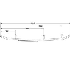 Sno-X Ripper Four Ohjausrauta pari 4" Kovametalli
