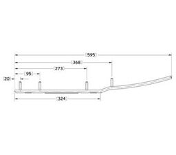 Sno-X Ripper Four Ohjausrauta pari 4" Kovametalli