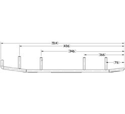 Sno-X Ripper Four Ohjausrauta pari 4" Kovametalli