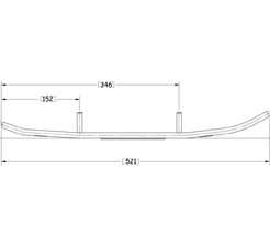 Sno-X Ripper Four Ohjausrauta pari 4" Kovametalli