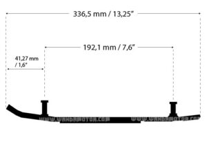 Sno-X Ripper Four Ohjausrauta pari 4" Kovametalli