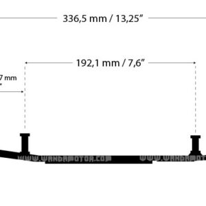 Sno-X Ripper Four Ohjausrauta pari 4" Kovametalli