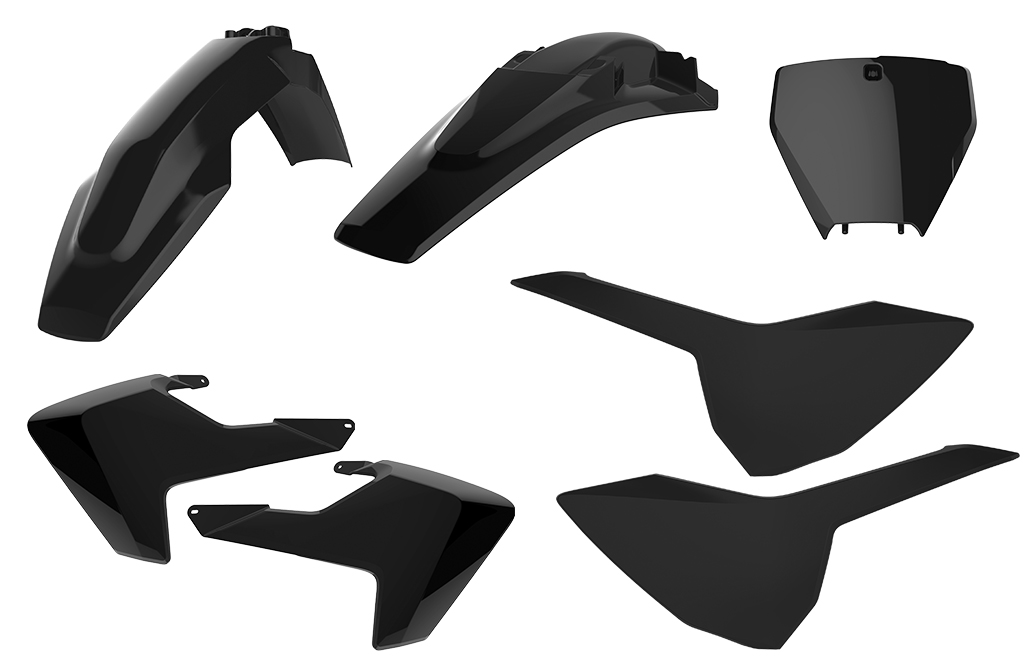 Polisport plastic kit TC125/250, FC250/350/450 16-18 Black (1)
