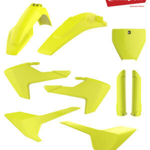 Polisport plastic kit TC125/250, FC250/350/450 16-18 Flo yellow (1)
