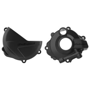 Polisport Kit Clutch+Ignition cover protector CRF250R (18->) Black (18)