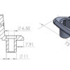 Puig Adapter Right Side For Fairing Daytona 675