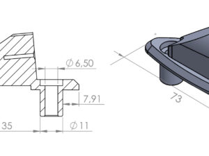 Puig Adapter Left Side For Fairing Daytona 675