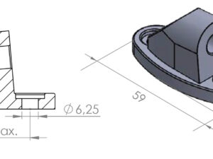 Puig Support Rear Mirror Hi-Tech For Cbr500Rr/Cbr6
