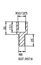 Puig Adapter Rear Mirror Hi-Tech M10 To M8 Ducati