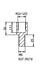 Puig Adapter Rear Mirror Hi-Tech M10 To M8 Ducati