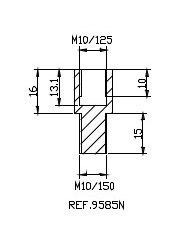 Puig Adapter M10/150 Right Thread Rear Mirror Hi-Tech B