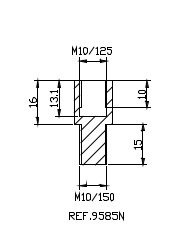 Puig Adapter M10/150 Right Thread Rear Mirror Hi-Tech B