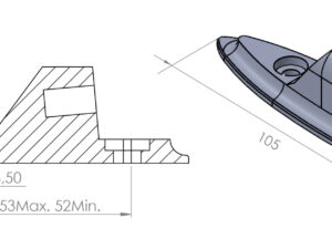 Puig Support Rear Mirror Hi-Tech Yamaha R3 16'