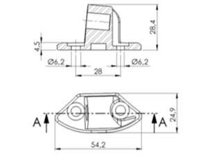 Puig Adapter Right Side For Fairing Yzf-R6 08'-