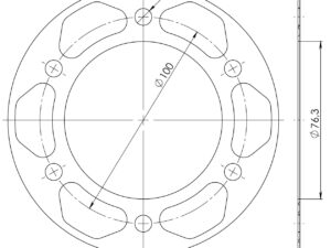Supersprox Edge 1844:40 Musta alumiinilevy