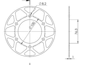 Supersprox Edge 1844:48 Punainen alumiinilevy