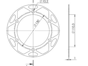 Supersprox Edge 486:41 Sininen alumiinilevy