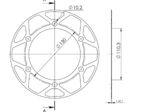 Supersprox Edge 486:43 Punainen alumiinilevy
