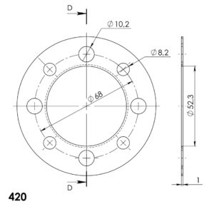 Supersprox Edge 801:30 Punainen alumiinilevy