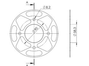 Supersprox Edge 803:45 Punainen alumiinilevy