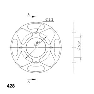 Supersprox Edge 803:45 Punainen alumiinilevy