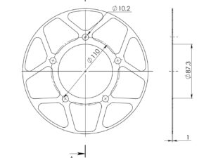 Supersprox Edge 823:46 Punainen alumiinilevy