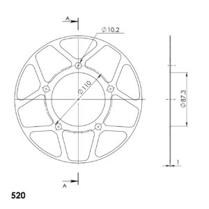 Supersprox Edge 823:47 Punainen alumiinilevy